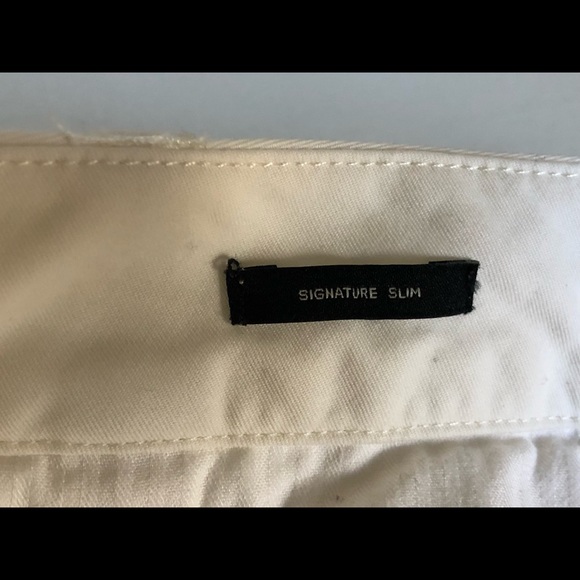 Talbots White Signature Slim Embroidered Flower Pants Size 14P - Picture 9 of 11